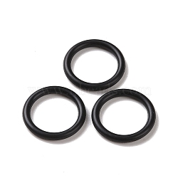 Rubber O Ring Connectors, Linking Ring, Black, 24x3mm, Inner Diameter: 18mm(FIND-G006-2B-C)