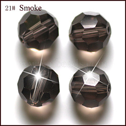 Imitation Austrian Crystal Beads, Grade AAA, Faceted(32 Facets), Round, Dark Gray, 4mm, Hole: 0.7~0.9mm(SWAR-F021-4mm-225)