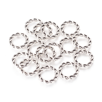 Alloy Linking Rings, Tibetan Style,  Cadmium Free & Nickel Free & Lead Free, Antique Silver, 15x2mm, about 1390pcs/1000g