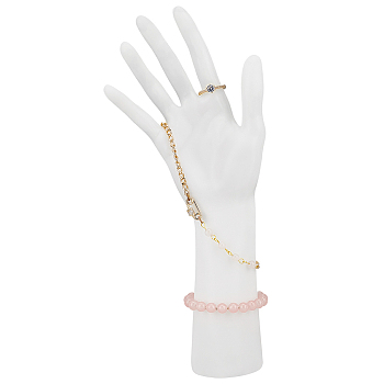 PP Plastic Female Mannequin Right Hand Watch Display Holder, Jewelry Bracelet Gloves Ring Necklace Display Organizer Stand, White, 11.9x5.4x29cm