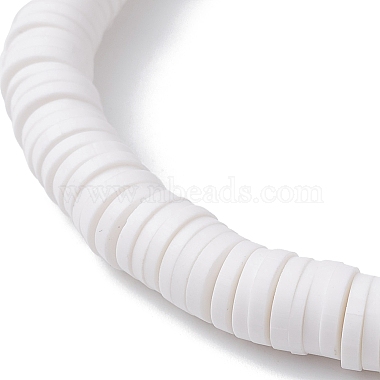 Polymer Clay Heishi Surfer Stretch Bracelet with Acrylic Butterfly Charms(BJEW-JB09915-01)-4