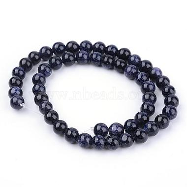Synthetic Blue Goldstone Beads Strands(G-Q462-4mm-28)-2