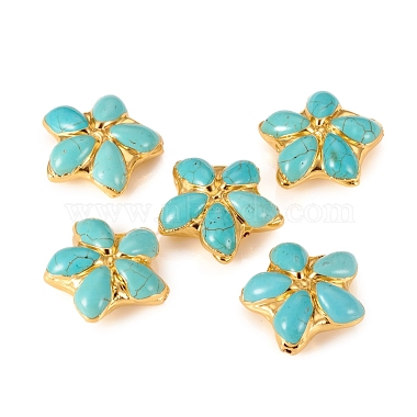 Flower Synthetic Turquoise Beads