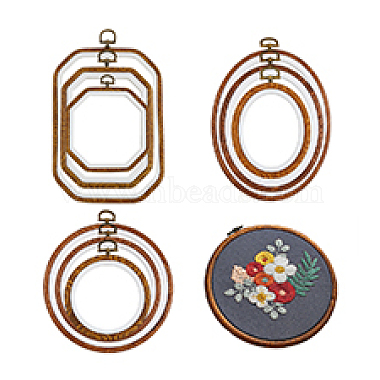 9Pcs 9 Style Plastic Cross Stitch Embroidery Hoops(FIND-DC0004-90)-8