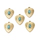 PVD Vacuum Plating 201 Stainless Steel Natural Turquoise Pendants(STAS-C064-VC1017)-4