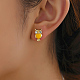 Owl Brass Stud Earrings(LV9587)-4