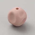 Cube Food Grade Eco-Friendly Silicone Beads, Dark Salmon, 15x15x15mm, Hole: 2mm(SIL-TAC0003-11I)
