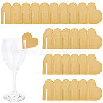 Acrylic Wine Glass Charms, Goblet Marker, Heart, 50x49.5x0.6mm(DIY-WH20048-024B)