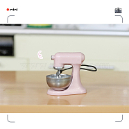 Mini Resin Stand Dough Mixers, Miniature Ornaments, Micro Landscape Dollhouse Accessories, Pretending Prop Decorations, Pink, 31x32mm(BOTT-PW0002-147D)