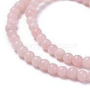 Natural Pink Opal Beads Strands, Grade AB, Round, 4mm, Hole: 0.5mm, about 97pcs/strand, 15.3 inch(39cm)(G-G772-02-E)