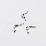 Brass Head Pins, for Ghost Witch Baroque Pearl Making, Cat Tail, Platinum, 3x4mm(BAPE-PW0001-03A-P)