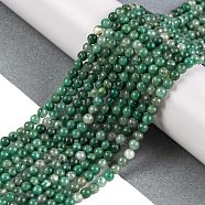 Natural African Jade Bead Strands, Round, 3mm, Hole: 0.8mm, about 126pcs/strand, 16 inch(G-A130-3mm-M06-1)