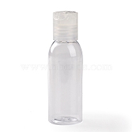 Plastic Disc Top Cap Bottles, Refillable Bottle, Clear, 10x3.15cm(MRMJ-XCP0001-50)