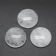 Natural Quartz Crystal Cabochons, Rock Crystal Cabochons, Half Round, 24.5~25x4~7mm(G-E492-A-01)