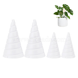 4Pcs 2 Styles Plastic Coil Winding Fixture, Winding Jig for Electroculture Gardening, Cone, White, 34.5~52x61.5~90mm, Inner Diameter: 29~45.5mm, 2pcs/style(AJEW-OC0004-58)