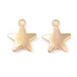 CCB Plastic Pendants, Star, Golden, 22x19x5mm, Hole: 2mm(CCB-N006-37G)