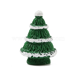 Christmas Resin Figurine Statues, for Home Office Desktop Decoration, Christmas Tree, 19.5x20x28mm(DJEW-M018-02B)