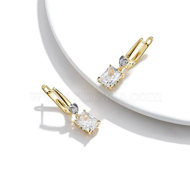 Brass Micro Pave Cubic Zirconia Hoop Earring(EJEW-BB36360)-5
