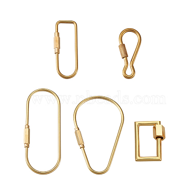 Mixed Shapes Brass Keychain