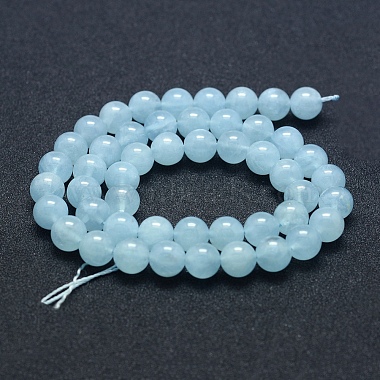 Natural Aquamarine Beads Strands(G-P342-10-8mm-A++)-2