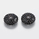 Messing Micro Pave Zirkonia Bead Cap(ZIRC-E138-04B)-1