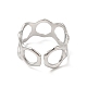 304 Stainless Steel Circle Ring Wrap Open Cuff Ring for Women(RJEW-E066-03P)-3