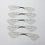 Atificial Craft Chiffon Butterfly Wing, Handmade Organza Dragonfly Wings, Gradient Color, Ornament Accessories, Coffee, 19x83mm