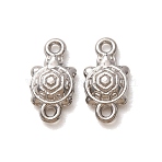 304 Stainless Steel Connector Charms, Turtle Links, Stainless Steel Color, 10.5x5.5x2.5mm, Hole: 1mm(STAS-N124-46P)