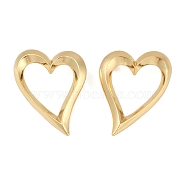 Heart Rack Plating Brass Stud Earrings for Women, Cadmium Free & Lead Free, Long-Lasting Plated, Real 18K Gold Plated, 51x42.5mm(EJEW-S325-04G)