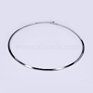 Tarnish Resistant 304 Stainless Steel Choker Necklaces, Rigid Necklaces, Stainless Steel Color, 5.4 inch(13.7cm)(NJEW-O094-09)