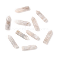 Natural White Crazy Agate Pointed Pendants, Faceted, Bullet, 30~33x8~9mm, Hole: 1.4~1.6mm(G-D460-01P)