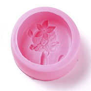 Food Grade Silicone Molds, Fondant Molds, For DIY Cake Decoration, Chocolate, Candy, UV Resin & Epoxy Resin Jewelry Making, Beautiful Girl, Deep Pink, 80x33.5~37mm, Inner Diameter: 67mm(X-DIY-L026-164)