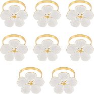 Fingerinspire Flower-shaped Alloy Napkin Rings, Napkin Holder Adornment, for Place Settings, Wedding & Party Decoration, Golden, 5x38.5mm, 8pcs(AJEW-FG0001-67)