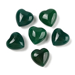 Natural Agate(Dyed & Heated) Heart Palm Stone, Healing Pocket Tone for Reiki Energy Balancing Meditation Gift, Green, 19.5~20.5x20~20.5x13~14mm(G-Q021-04A)