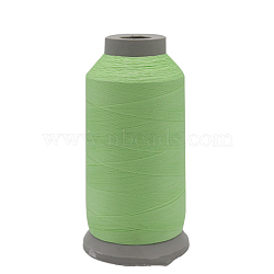 150D/2 Luminous Polyester Sewing Thread, Glow in Dark, Polyester Cord for Jewelry Making, Light Green, 0.2mm, 1000 yards/roll(LUMI-PW0004-037J)