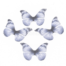 Polyester Fabric Wings Crafts Decoration, for DIY Jewelry Crafts Earring Necklace Hair Clip Decoration, Butterfly Wing, Gray, 32x43mm(X-FIND-S322-010C-08)