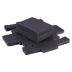 Kraft Paper Folding Box, Drawer Box, Rectangle, Black, 8.3x8.3x3.2cm, 20pcs/set(CON-BC0004-32A-B)