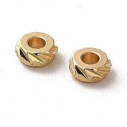 Rack Plating Brass Spacer Beads, Long-Lasting Plated, Rondelle, Real 18K Gold Plated, 5x2mm, Hole: 2mm(KK-F859-08C-G)