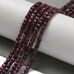 Natural Malaysia Jade Beads Strands, Faceted Table Cut Cube, 3~3.5x3~3.5x3~3.5mm, Hole: 0.6mm, about 111pcs/strand, 15.55''(39.5cm)(G-B099-D01-01)