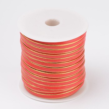Flat PU Leather Cord, Red, 6x1mm, about 50yards/roll(150 feet/roll)