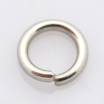304 Stainless Steel Jump Rings, Open Jump Rings, Stainless Steel Color, 12x1.2mm, Inner Diameter: 10mm