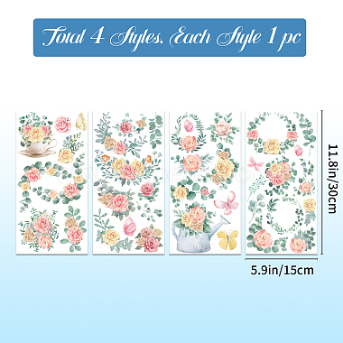 Floral PVC Waterproof Decorative Stickers(DIY-WH0404-012)-3