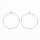 Brass Hoop Earrings Findings(KK-S348-244)-1