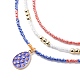3Pcs 3 Style Glass Seed Imitation Pearl Beaded Necklaces Set(NJEW-JN04013)-4