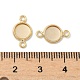 Flat Round Brass Connector Cabochon Settings(KK-K414-13G-G)-3