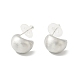 Alloy Chunky Half Round Stud Earrings with 925 Sterling Silver Pins for Women(EJEW-G310-04P)-1