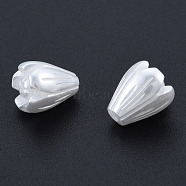 ABS Plastic Imitation Pearl Beads, Flower, Creamy White, 8x7mm, Hole: 1mm(KY-N015-18)