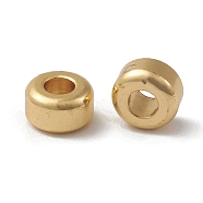 Rack Plating Brass Beads, Column, Cadmium Free & Lead Free, Long-Lasting Plated, Real 18K Gold Plated, 5x3mm, Hole: 2mm(KK-G452-36G)