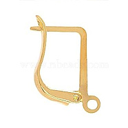 304 Stainless Steel Hoop Earring Findings, Latch Back, Real 24K Gold Plated, 18 Gauge, 17.2x12mm, Pin: 1mm(STAS-E194-26G)