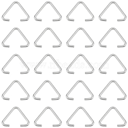 300Pcs 304 Stainless Steel Triangle Rings, Buckle Clasps, Fit for Top Drilled Beads, Webbing, Strapping Bags, Stainless Steel Color, 10~11x12~13x1mm(STAS-SC0006-25)